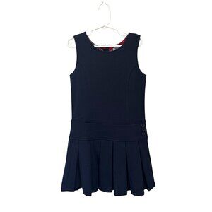 Bienzoe Girls School Uniform Jumper Pleated Durable Kids Knee Length 6 Navy Blue